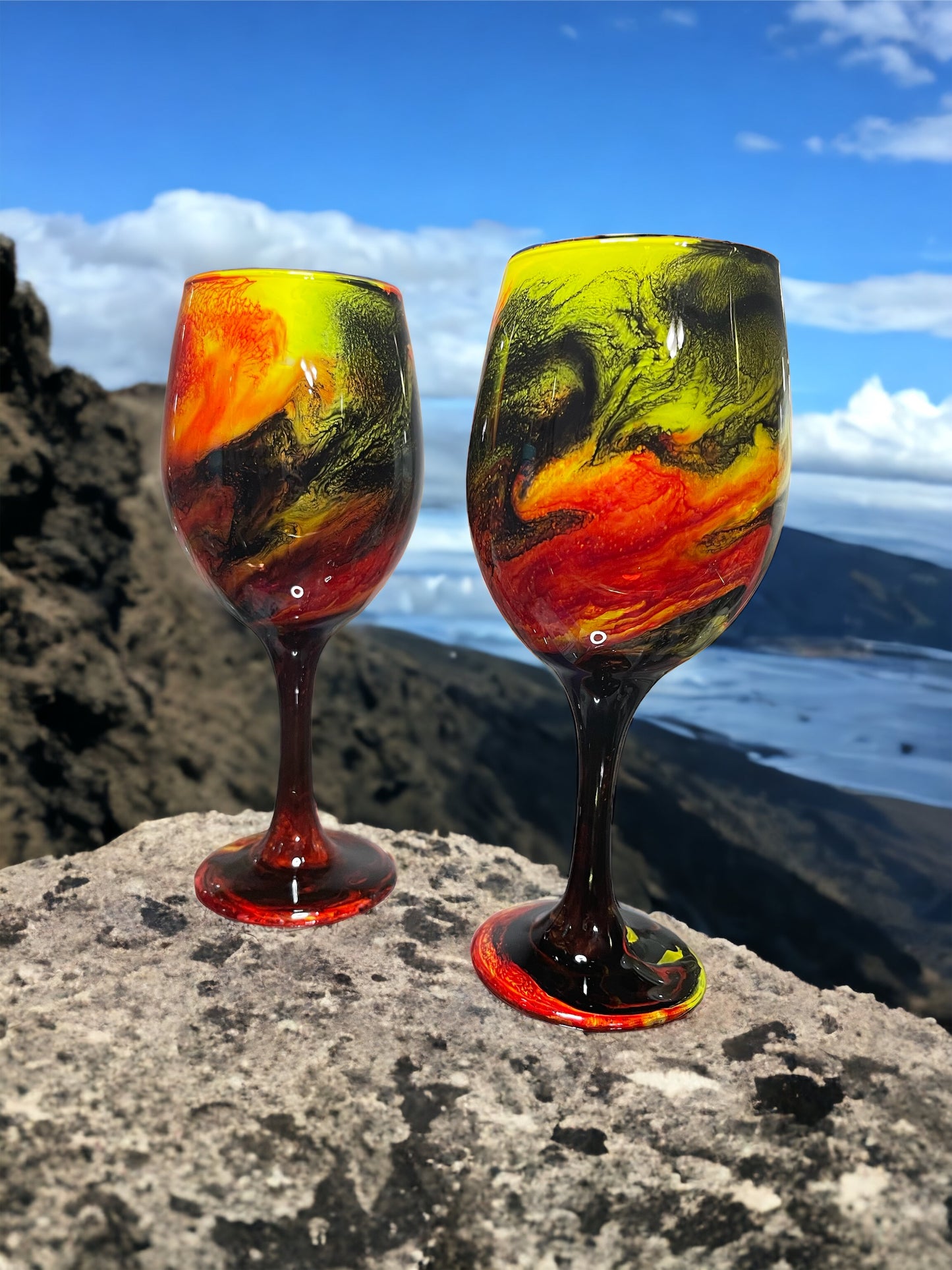 Phoenix Wine Glasses and Drinkware-Handmade