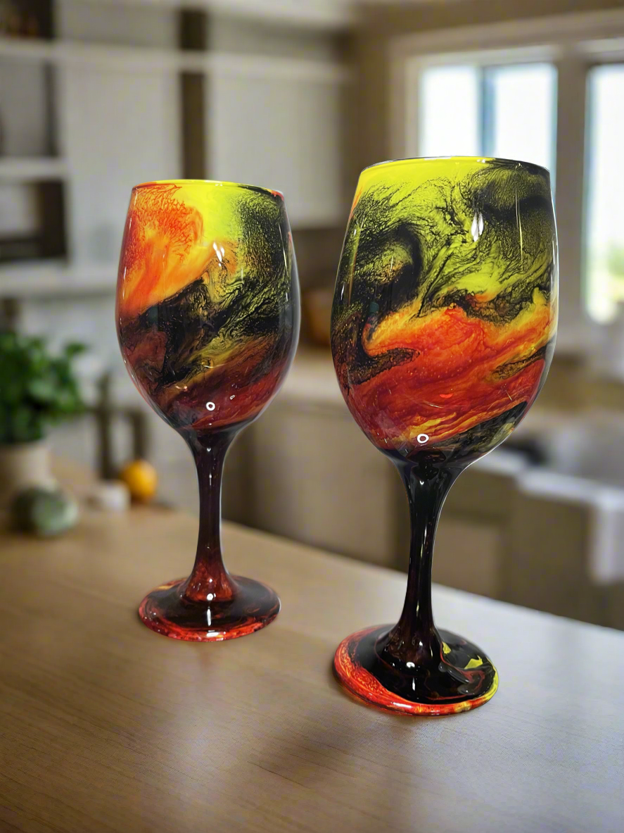 Phoenix Wine Glasses and Drinkware-Handmade