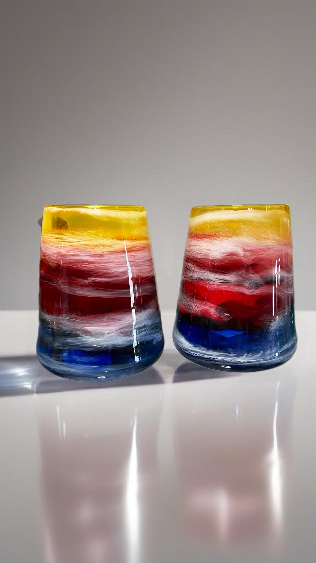 Sunset Wine Glasses and Drinkware-Handmade