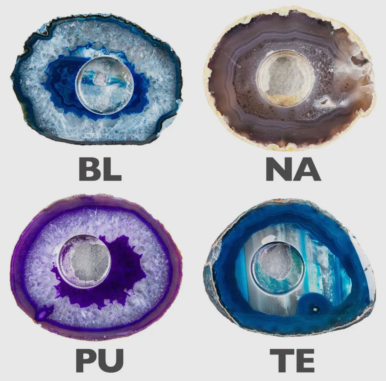 Agate Candle Holders