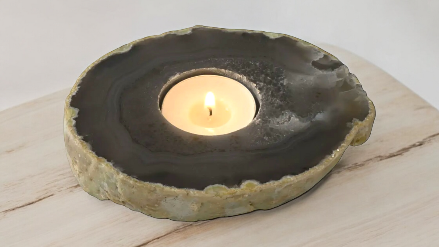 Agate Candle Holders
