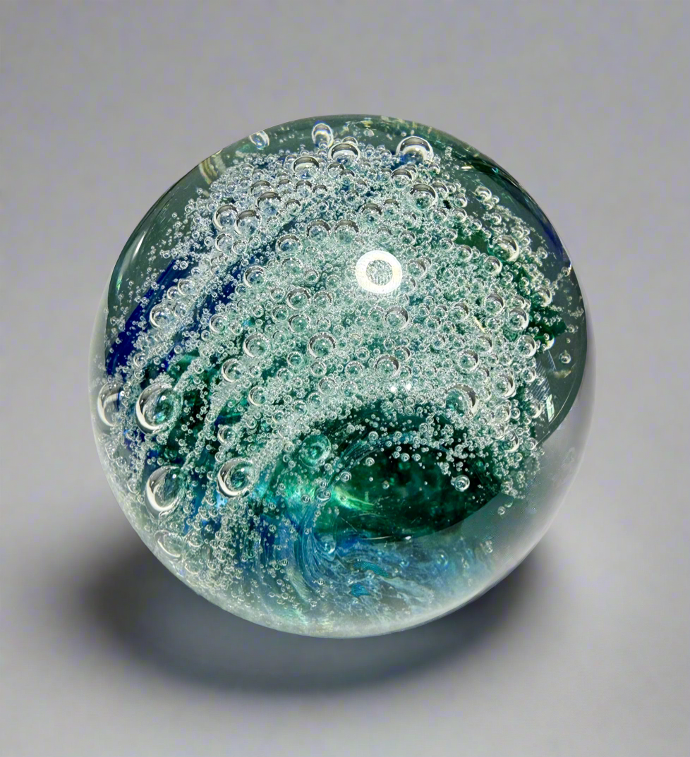 Ocean Wave Glass Art Sculpture-Paperweight