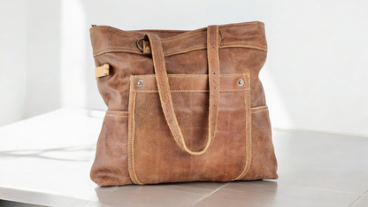 All Leather Shoulder Bag-Tote