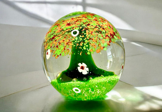 Tree of Life Glass Art Sculpture-Paperweight