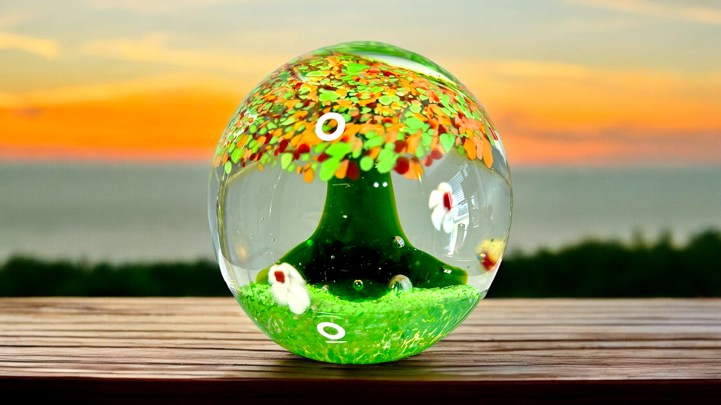 Tree of Life Glass Art Sculpture-Paperweight