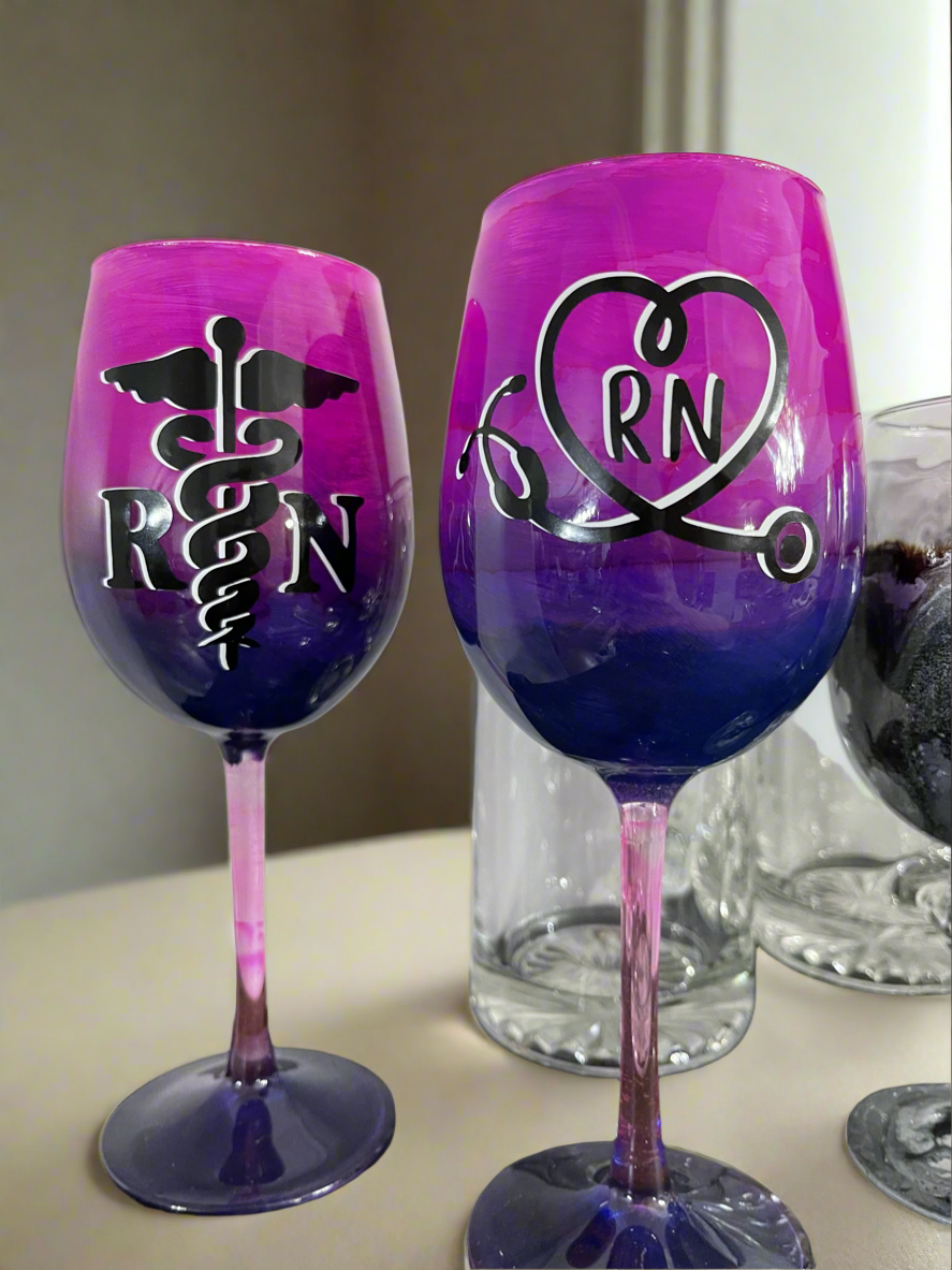 Nursing Personalized Wine Glass & Drinkware