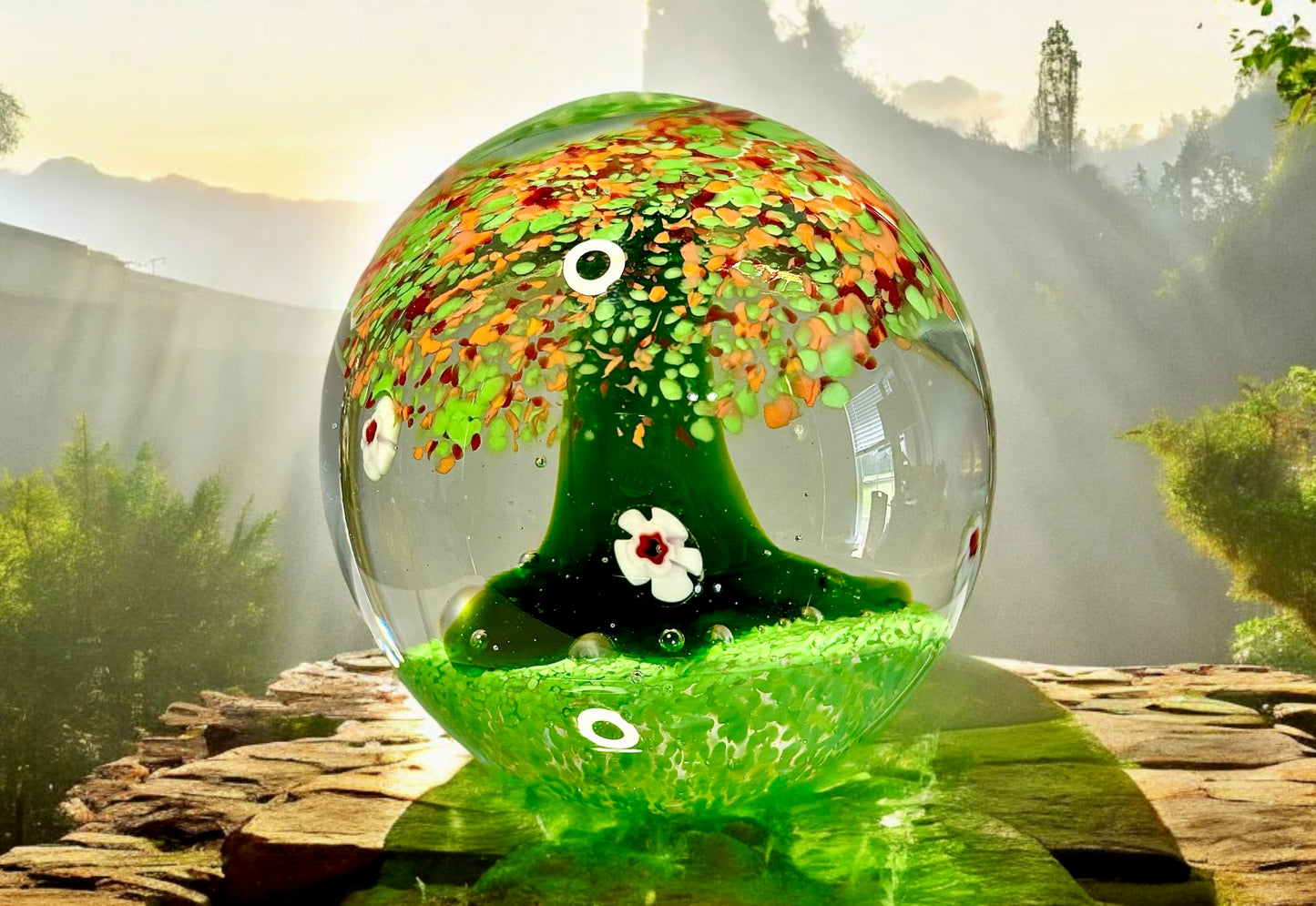 Tree of Life Glass Art Sculpture-Paperweight