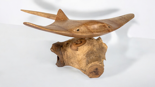 Stingray on Driftwood Sculpture