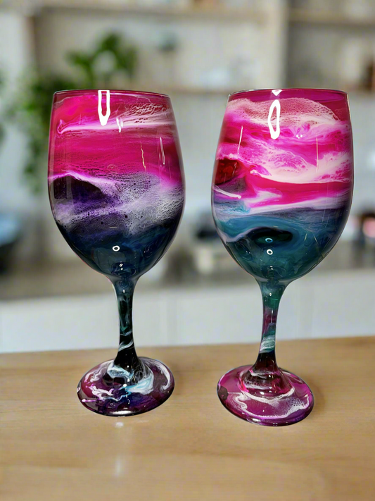 Watermelon Wine Glass-Handmade