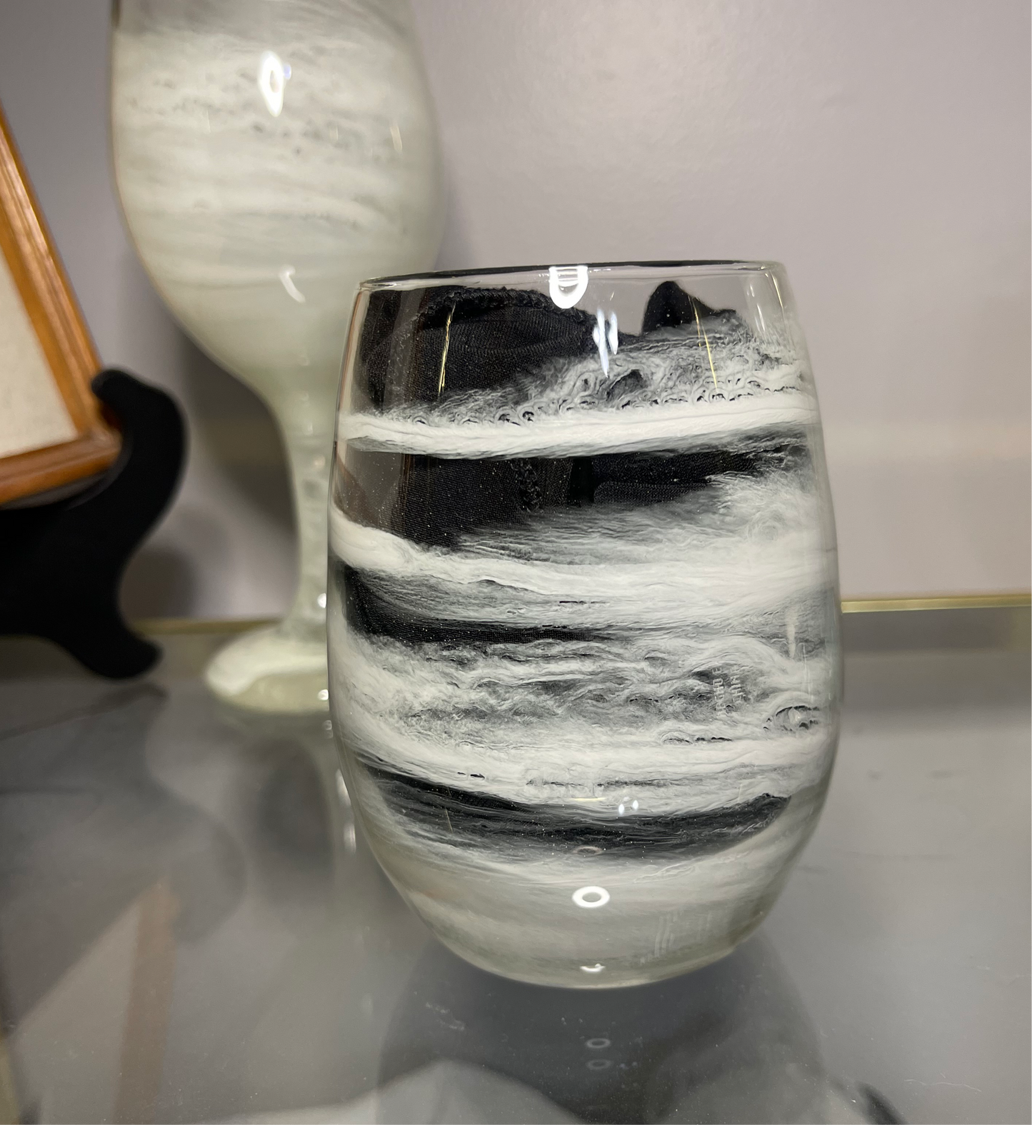 White Mist Wine Glasses and Drinkware-Handmade