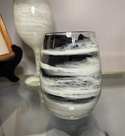 White Mist Wine Glasses and Drinkware-Handmade