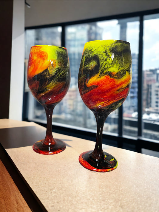 Phoenix Wine Glasses and Drinkware-Handmade