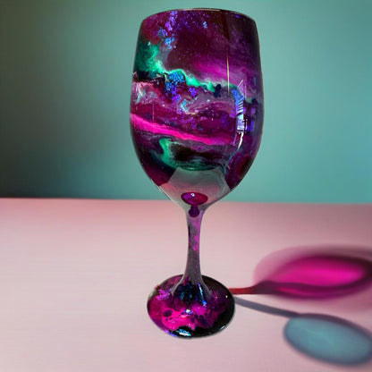 Galaxy Wine Glasses and Drinkware-Handmade