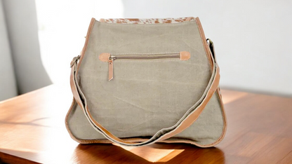 Cowhide Shoulder Bag with Latch