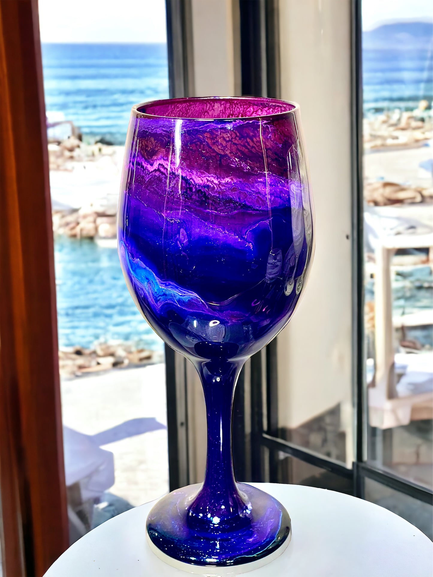 Galaxy Wine Glasses and Drinkware-Handmade