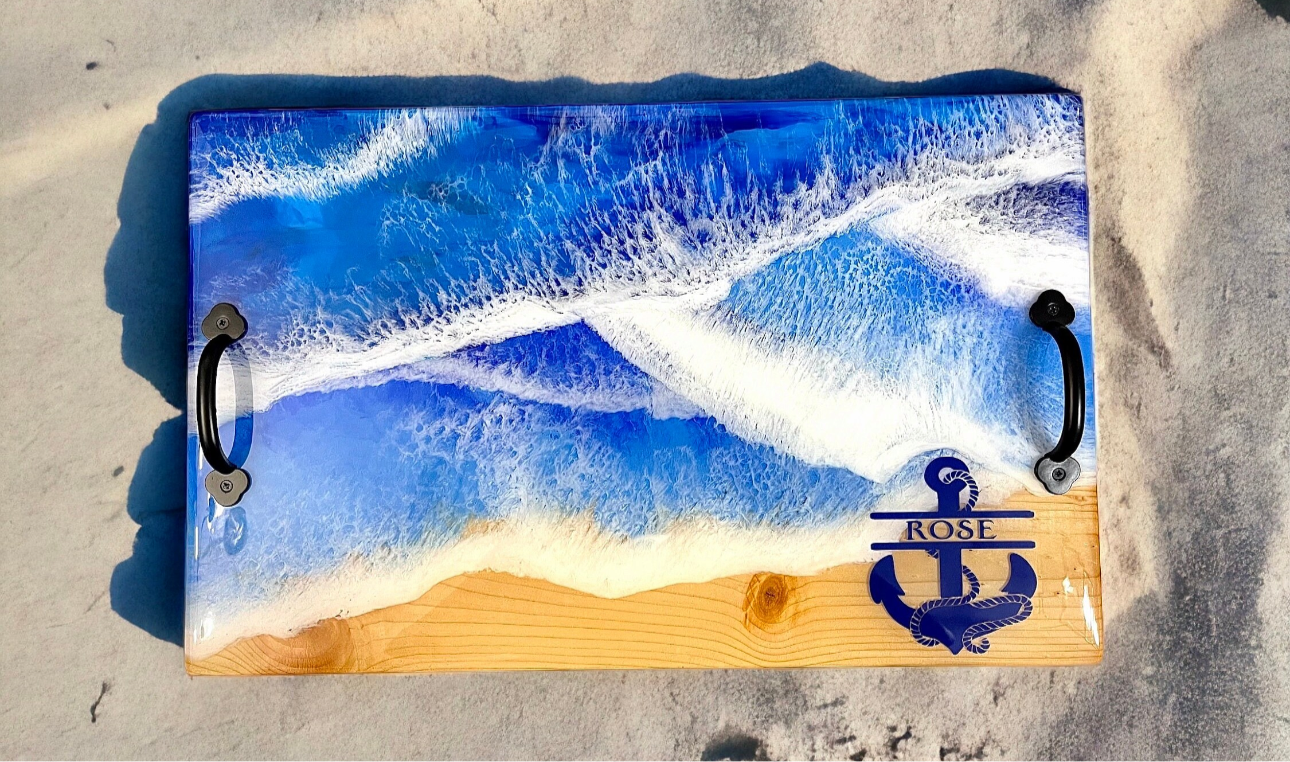 Decorative Serving Tray-Charcuterie Board-Ocean Design