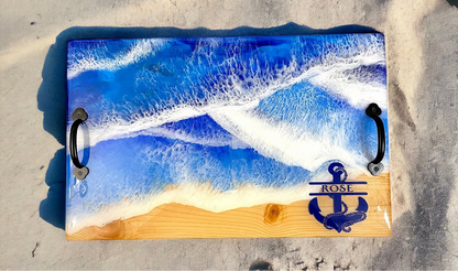 Decorative Serving Tray-Charcuterie Board-Ocean Design