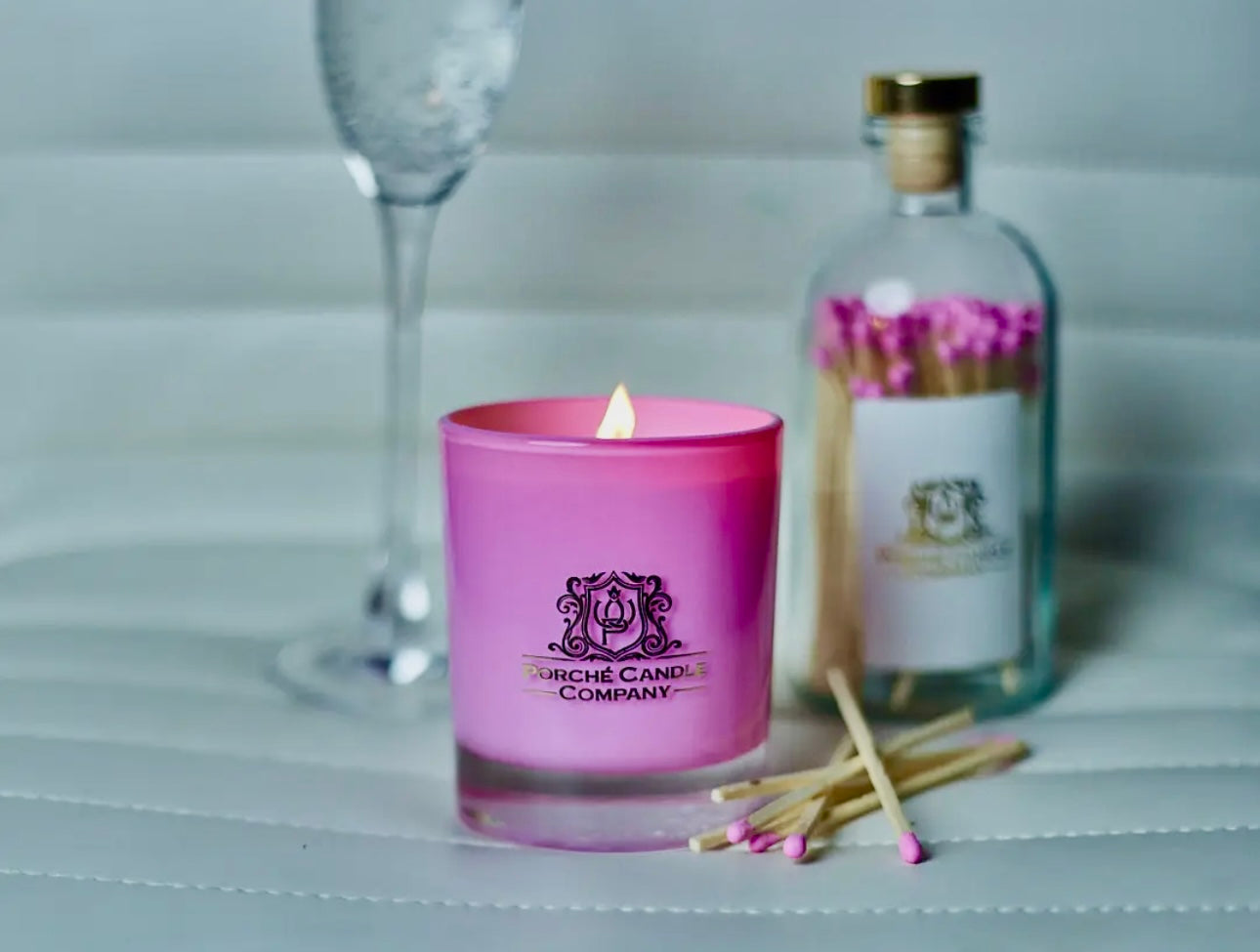 Porché Candle Co - Luxury 8oz Candle
Pink Champagne