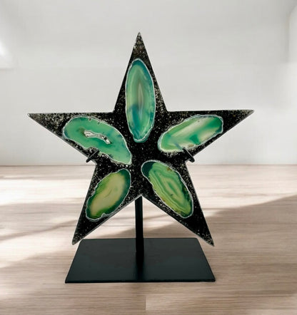 Agate Moon, Star or Butterfly Sculpture