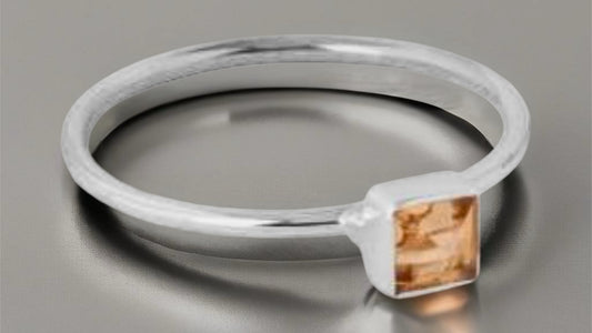 Dainty 925 Sterling Silver Citrine Ring
