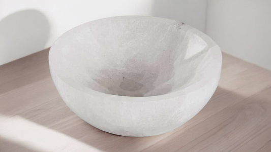 Selenite Round Trinket Bowl