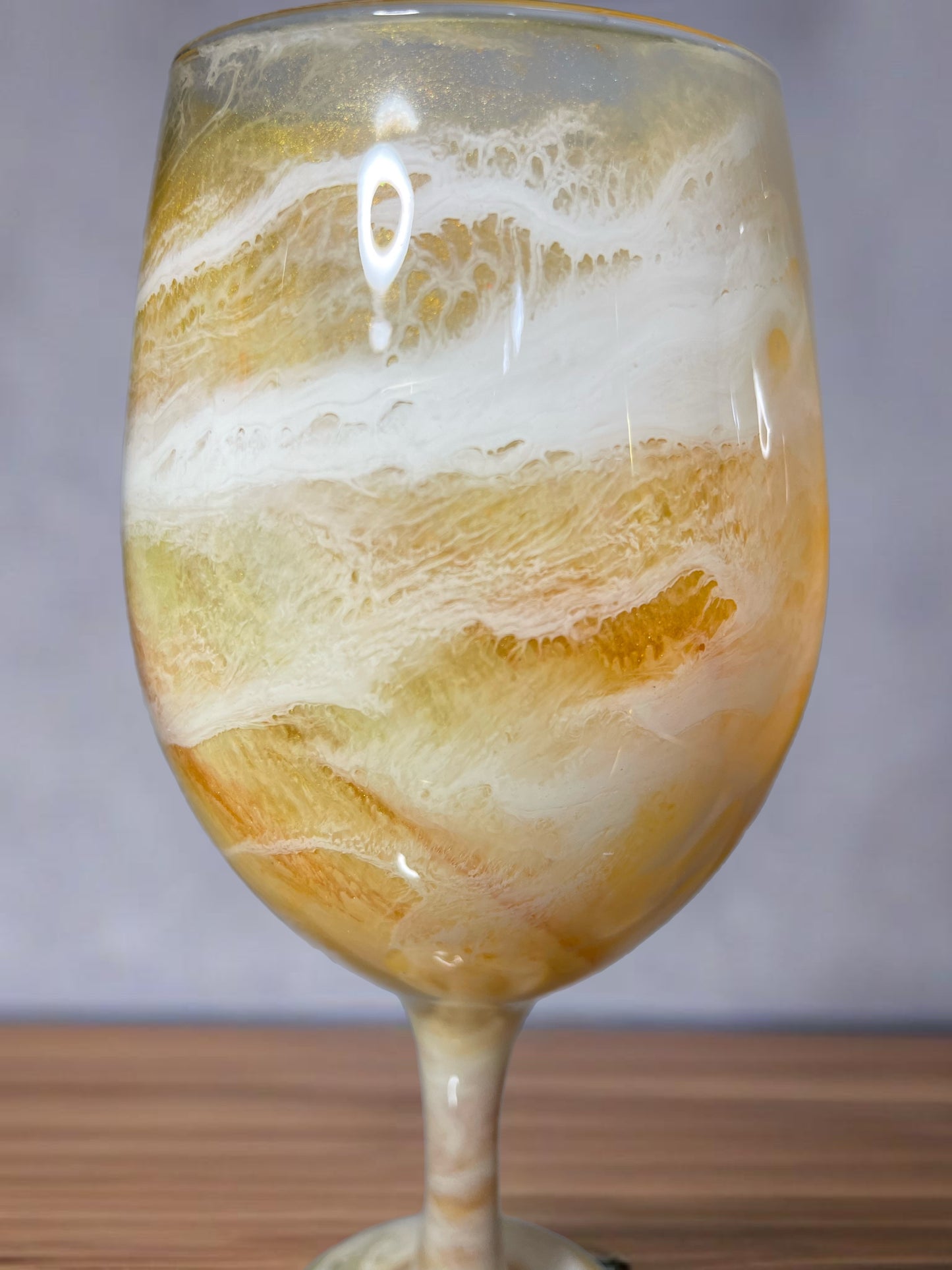 Yellow and White Wine Glasses and Drinkware-Handmade