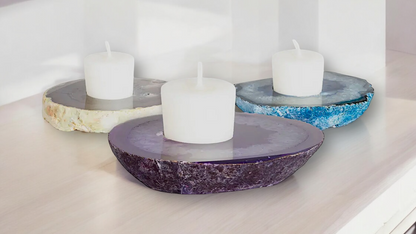Agate Candle Holders