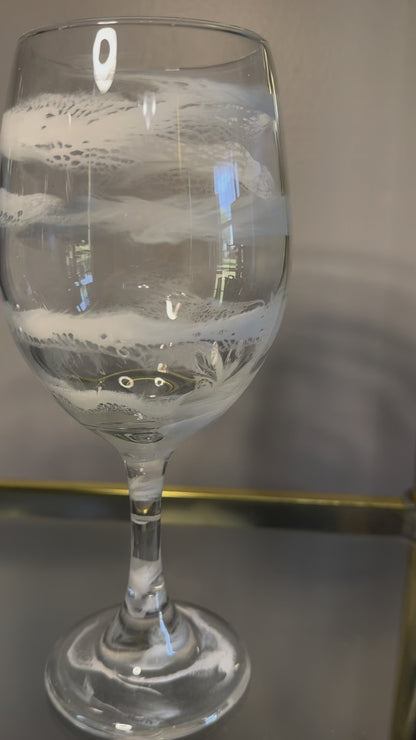 White Mist Wine Glasses and Drinkware-Handmade