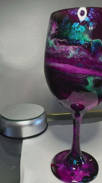Galaxy Wine Glasses and Drinkware-Handmade
